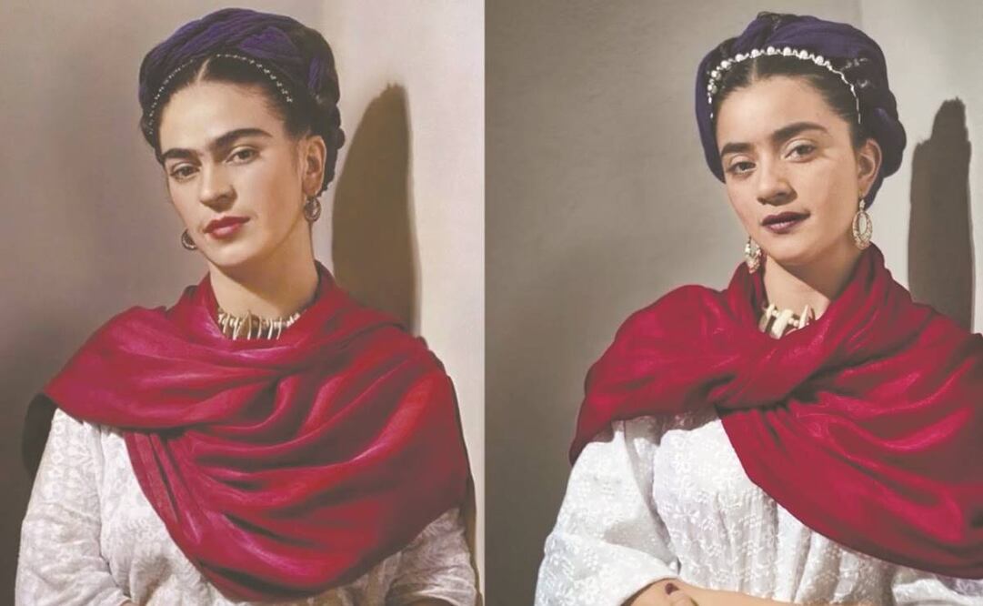 Junto a su pareja, el director de fotografía Daniel Blanco, realizó una caracterización de uno de los retratos más icónicos de la artista.Foto:Instagram