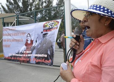 Maestros de CETEG exigen liberación de Nestora Salgado