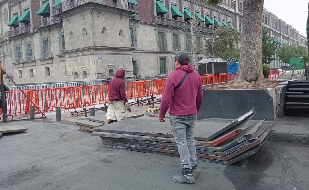 Este lunes amaneció blindado Palacio Nacional tras las movilizaciones que se prevén para hoy. Foto: Pedro Villa y Caña / EL UNIVERSAL