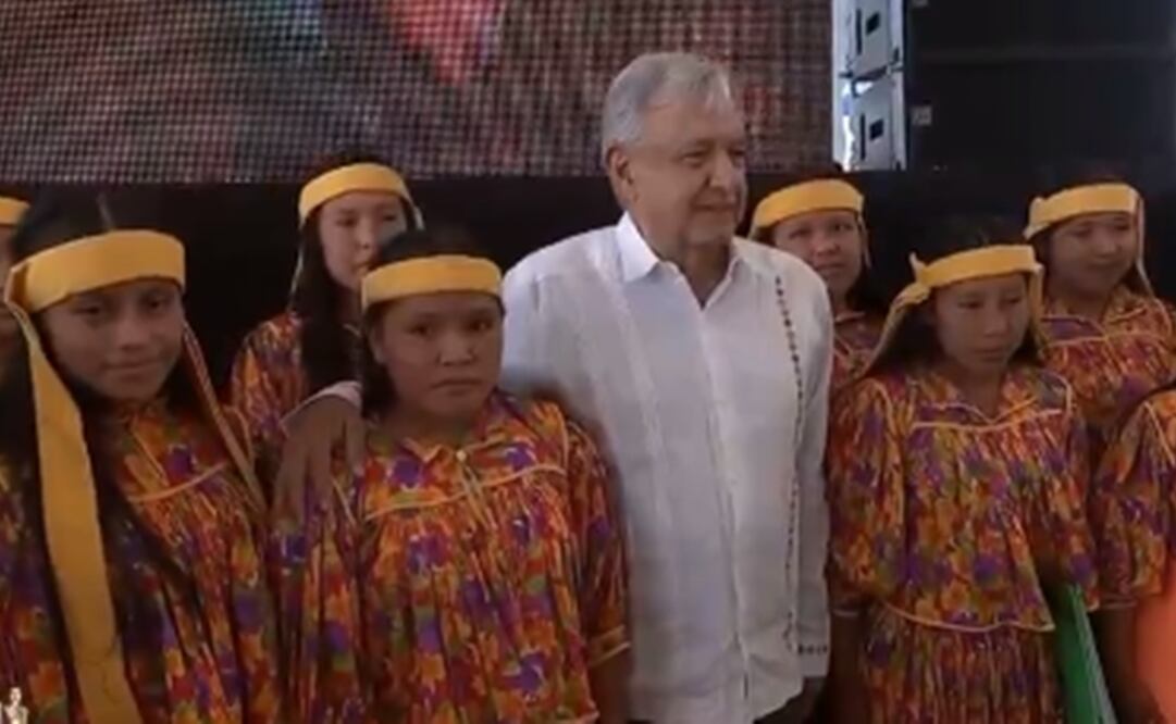 El presidente Andrés Manuel López Obrador, de gira por Cuahutémoc, Chihuahua. Foto: Captura de pantalla