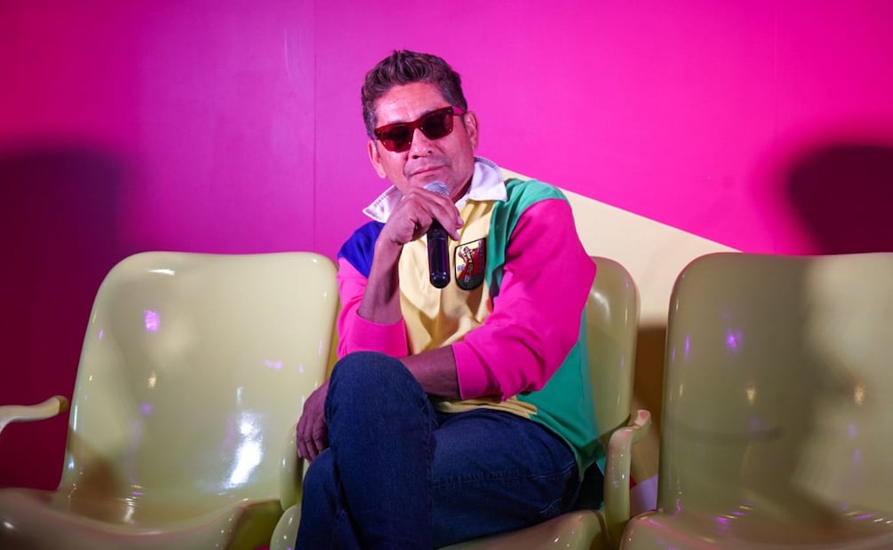 Jorge Campos durante la presentación de la colaboración con American Eagle. Foto: Abril Macias | El Universal