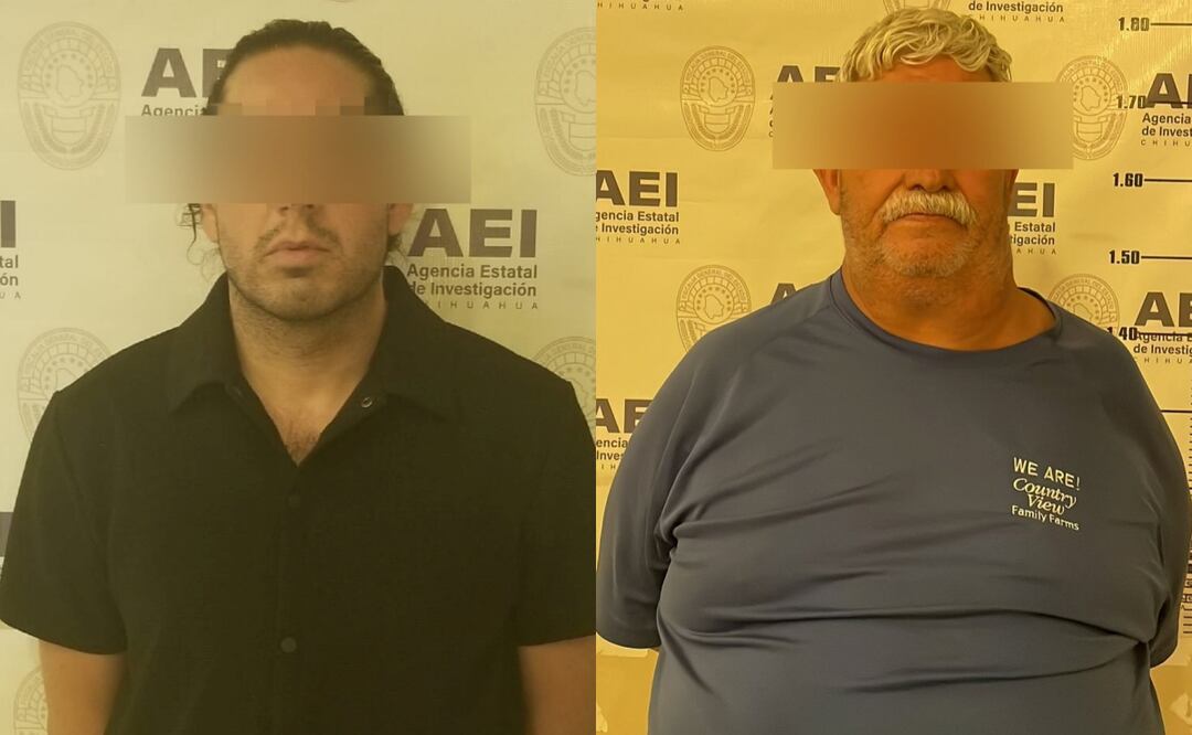 José Luis A. C., de 39 años y dueño del crematorio y Facundo M. R., de 64 años y empleado del lugar en Ciudad Juárez, Chihuahua (01/07/2025). Foto: Especial