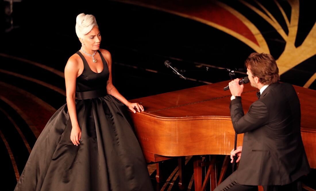 Lady Gaga en el escenario de los Oscars 2019. Foto: Agencias