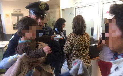 Policías rescatan a bebé en calle de Cuajimalpa