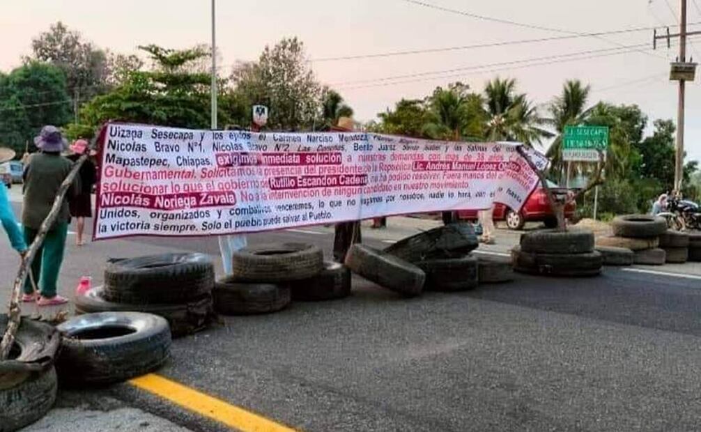 Bloqueos en chiapas / Foto: Especial