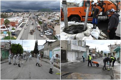 Tras inundaciones en Chalco, limpian y sanitizan calles de las colonias Jacalones y Culturas de México