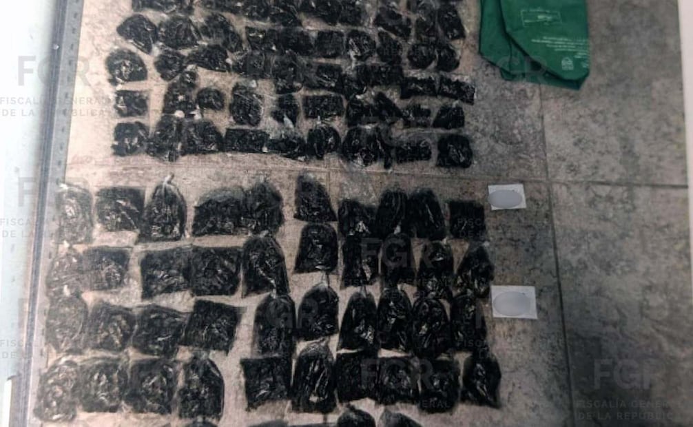 Droga asegurada de detenidos (17/02/2026). Foto: Especial