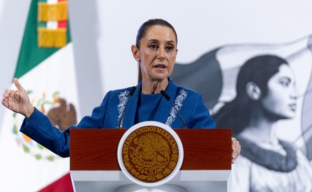 La presidenta Sheinbaum Pardo informó que ya iniciaron los trabajos para recuperar el agua de las presas ilegales en el rancho del exgobernador de Chihuahua, César Duarte. Foto: Hugo Savador / EL UNIVERSAL