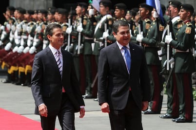 Peña Nieto recibe a su homólogo de Honduras