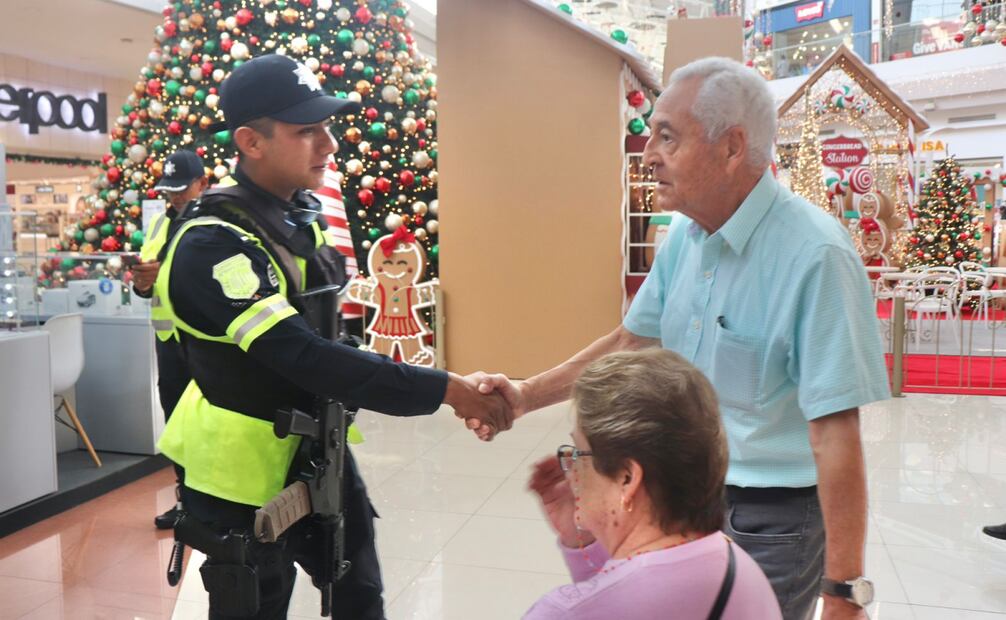 Elementos de seguridad resguardan y vigilan familias y negocios (17/11/2024). Foto: Especial