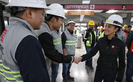 Sheinbaum supervisa obras en tramo de Línea 1 de la estación Candelaria