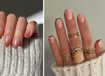 Diseños de uñas Mocha Mousse, el color del año 2025