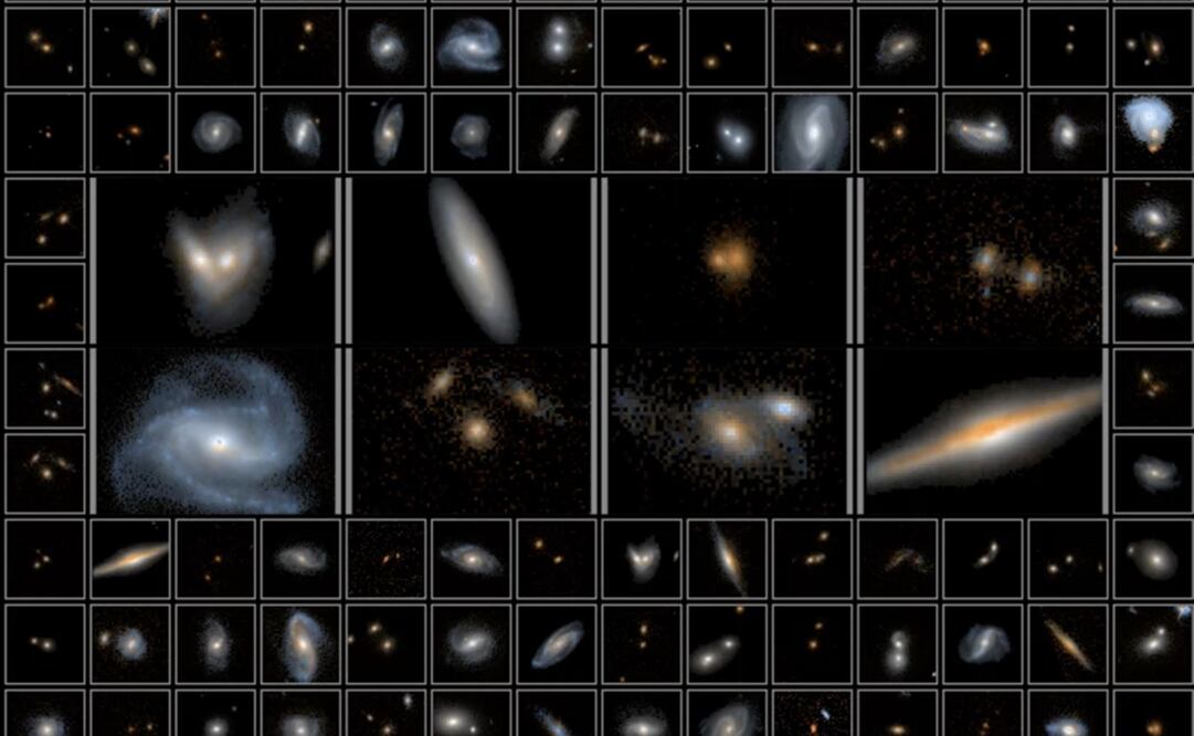 Galaxias de los últimos 10 000 millones de años observadas en el programa 3D-DASH. Foto: vía Max Planck Institute for Astronomy