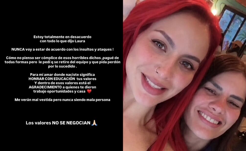 La actriz argentina compartió su postura a través de su cuenta de Instagram. Foto: Redes Sociales / Captura de pantalla