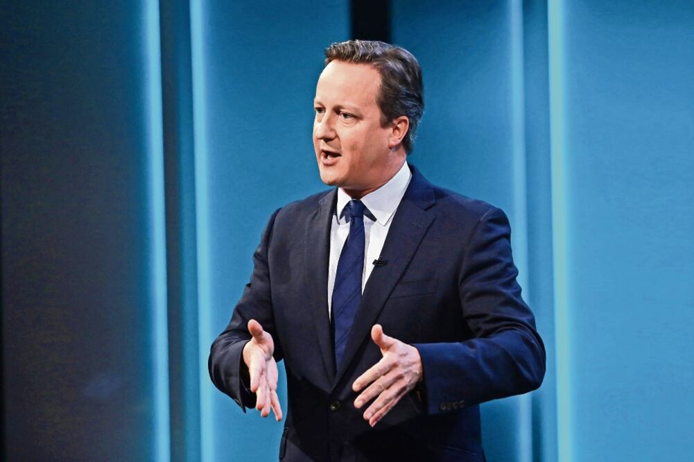 El primer ministro británico, David Cameron, durante el debate del 7 de junio, en el que alertó del riesgo económico que representa el Brexit (FOTO: MATT FROST. EFE)