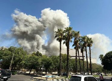 Israel bombardea inmediaciones de cuartel militar en Damasco; el objetivo atacado está cerca del Palacio Presidencial sirio