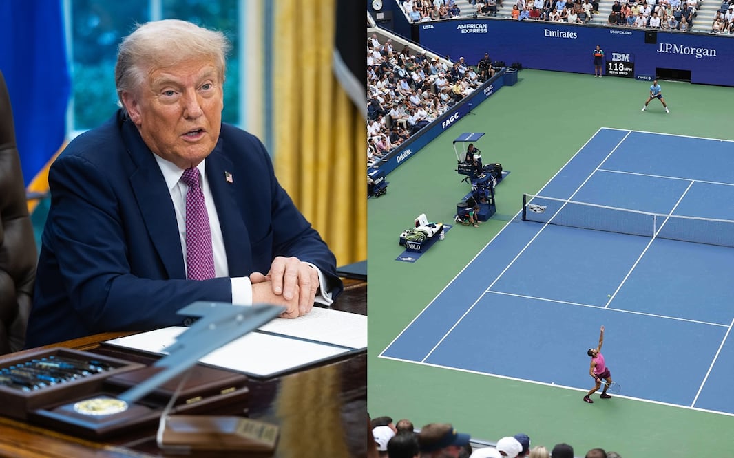 Donald Trump en la Casa Blanca/ Semifinal del US Open entre Carlos Alcaraz y Novak Djokovic - Fotos: EFE/AFP
