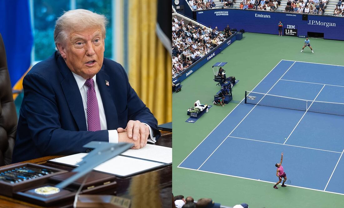 Donald Trump en la Casa Blanca/ Semifinal del US Open entre Carlos Alcaraz y Novak Djokovic - Fotos: EFE/AFP