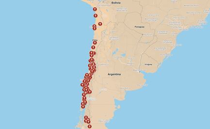 Mapa muestra las denuncias de abusos sexuales de la Iglesia Católica en Chile