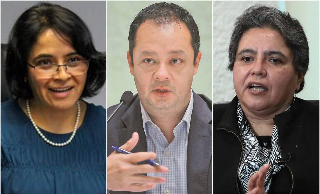 Lucía Buenrostro, Gabriel Yorio y Raquel Buenrostro. Foto: Twitter @LuciaBuenrostr0 y Archivo/EL UNIVERSAL