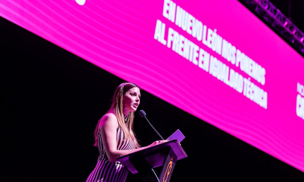 Mariana Rodríguez Cantú, titular de "Amar a Nuevo León". Foto: Gobierno de Nuevo León.