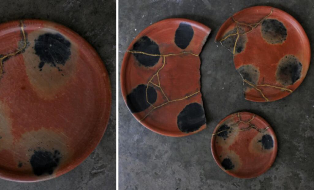 El arte de reparar un comal con oro