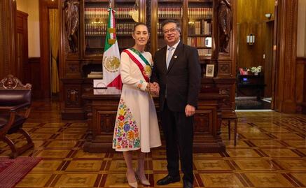 Gustavo Petro llega a Palacio Nacional; sostendrá reunión con Claudia Sheinbaum