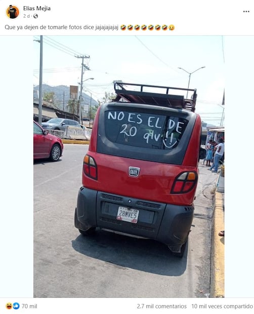 El Chang Li S1 tiene una apariencia similar al Bajaj QUTE . Foto: Facebook