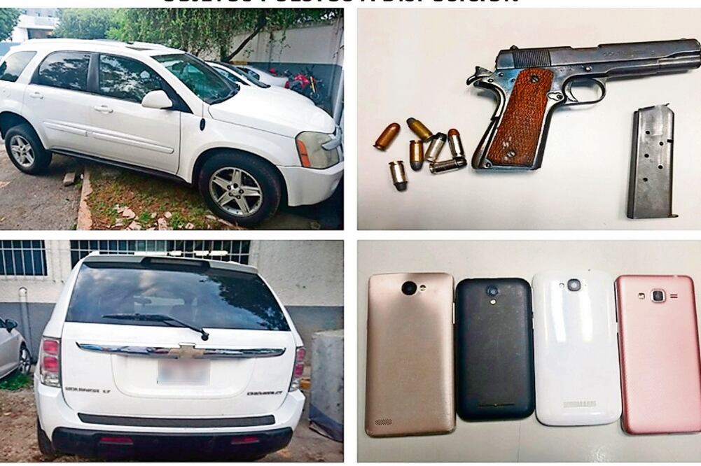 Los elementos aseguraron una camioneta Chevrolet y un arma de fuego con varios cartuchos útiles, entre otros objetos. (PGJCDMX)