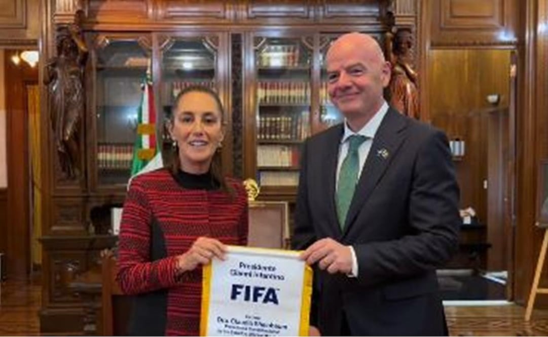 Gianni Infantino y Claudia Sheinbaum vuelven a reunirse previo al Mundial 2026 / Foto: Captura de pantalla