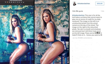 Una Kardashian sorprende con imagen sin retoque