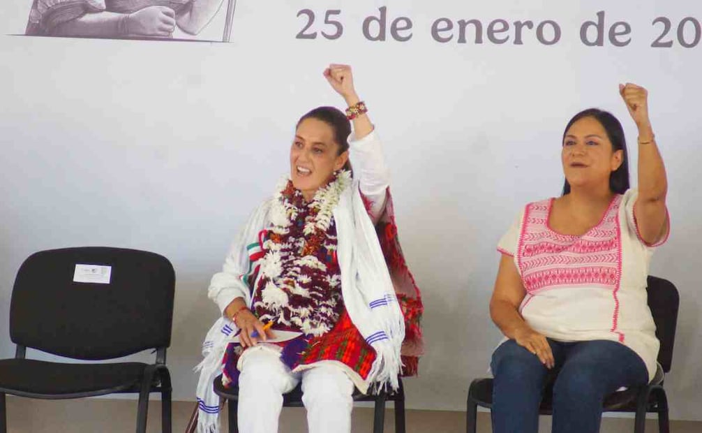 Sheinbaum encabeza entrega de Programas Bienestar en Santiago Juxtlahuaca Mixteca Oaxaqueña. Foto: Edwin Hernández/EL UNIVERSAL
