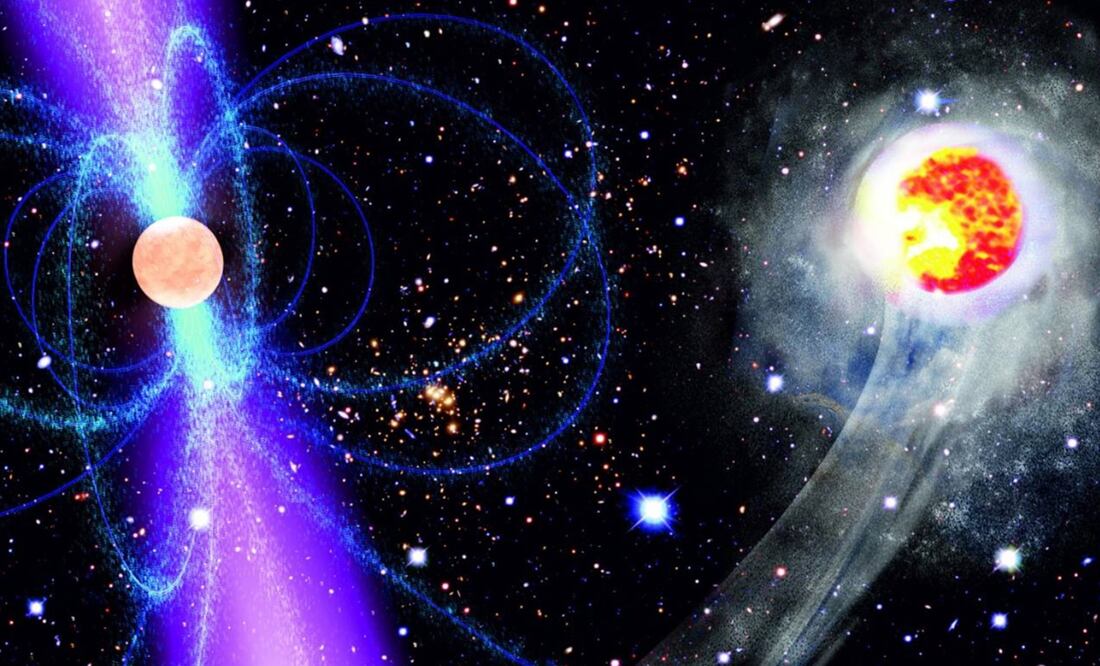 Imagen ilustrativa de una viuda negra estelar con el periodo orbital más corto del universo. Foto: NASA/ESA