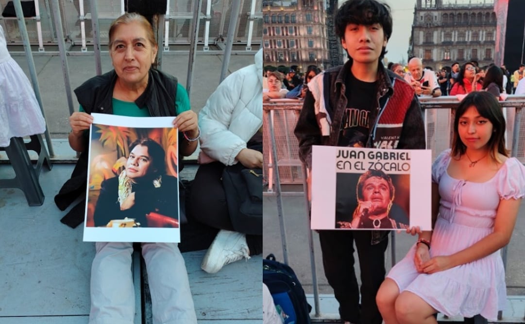 Jóvenes y adultos acuden al Zócalo de la CDMX para homenajear al "Divo de Juárez". Foto: Fernado Rivero/EL UNIVERSAL.