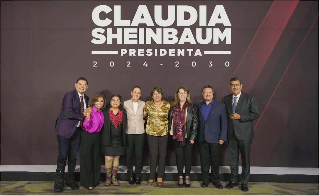 Alejandro Armenta, Lorena Cuéllar, Clara Brugada, Claudia Sheinbaum, Delfina Gómez, Margarita González, Julio Menchaca, Sergio Salomón. Foto: Especial