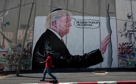Dos murales de Trump en Cisjordania: ¿obra de Banksy?