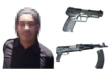 Policía Estatal detiene a dos personas armadas en Culiacán; uno conducía vehículo robado