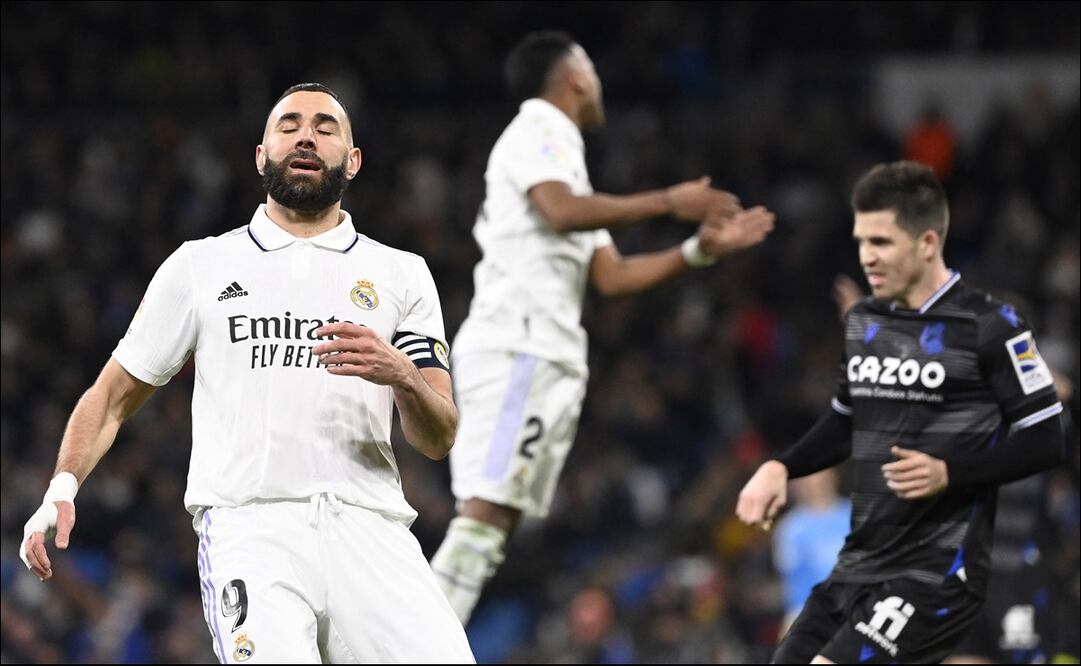 El tridente del Madrid se quedó con las ganas de perforar el marco rival. FOTO: AFP