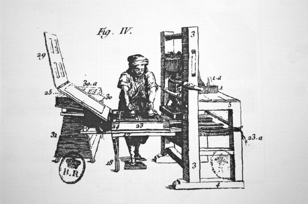 El manuscrito contiene dibujos y esquemas sobre el oficio de la edición, las cajas tipográficas, las tintas y los tipos (IMÁGENES TOMADAS DEL LIBRO “EL ARTE DE YMPRENTA DE DON ALEJANDRO VALDÉS (1819)...”)