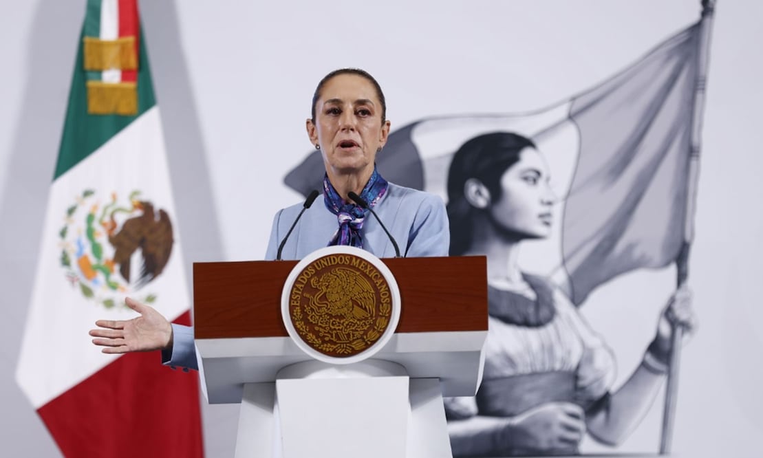 Claudia Sheinbaum en la mañanera del 12 de marzo de 2025. Foto: Diego Simón Sánchez/EL UNIVERSAL