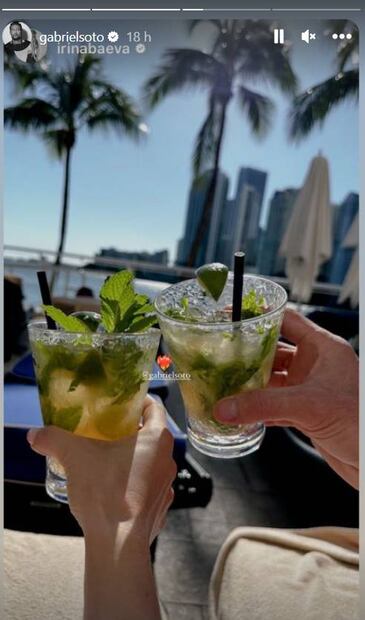 Gabriel Soto e Irina Baeva reaparecen juntos; la rusa le baila en bikini al actor