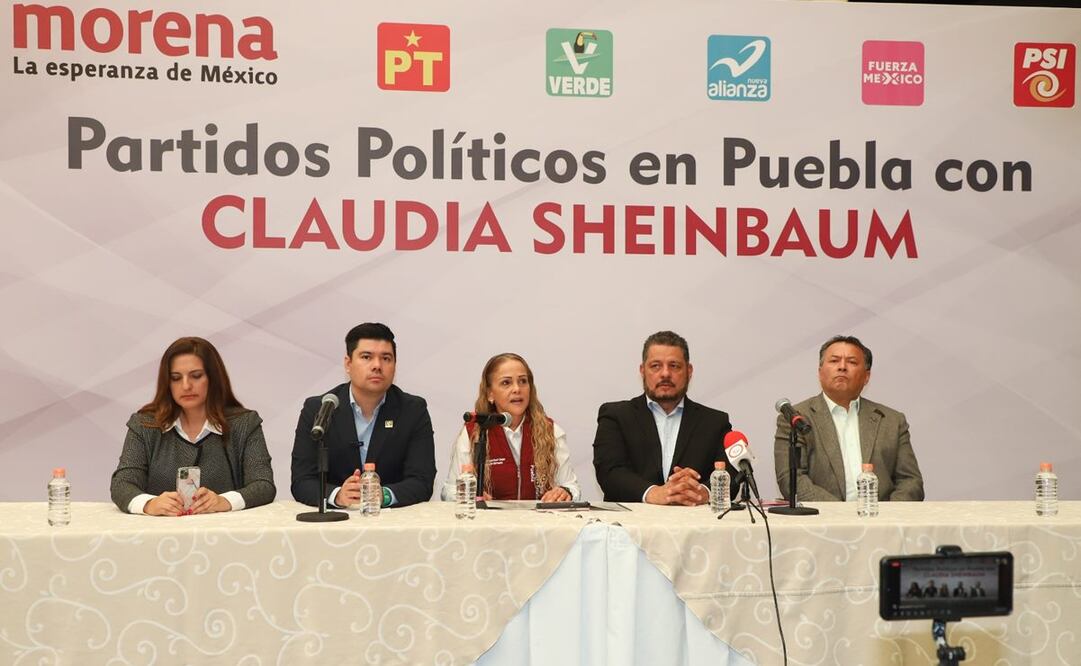 Conferencia de partidos políticos de Puebla de cara a las elecciones 2024. Foto: Especial