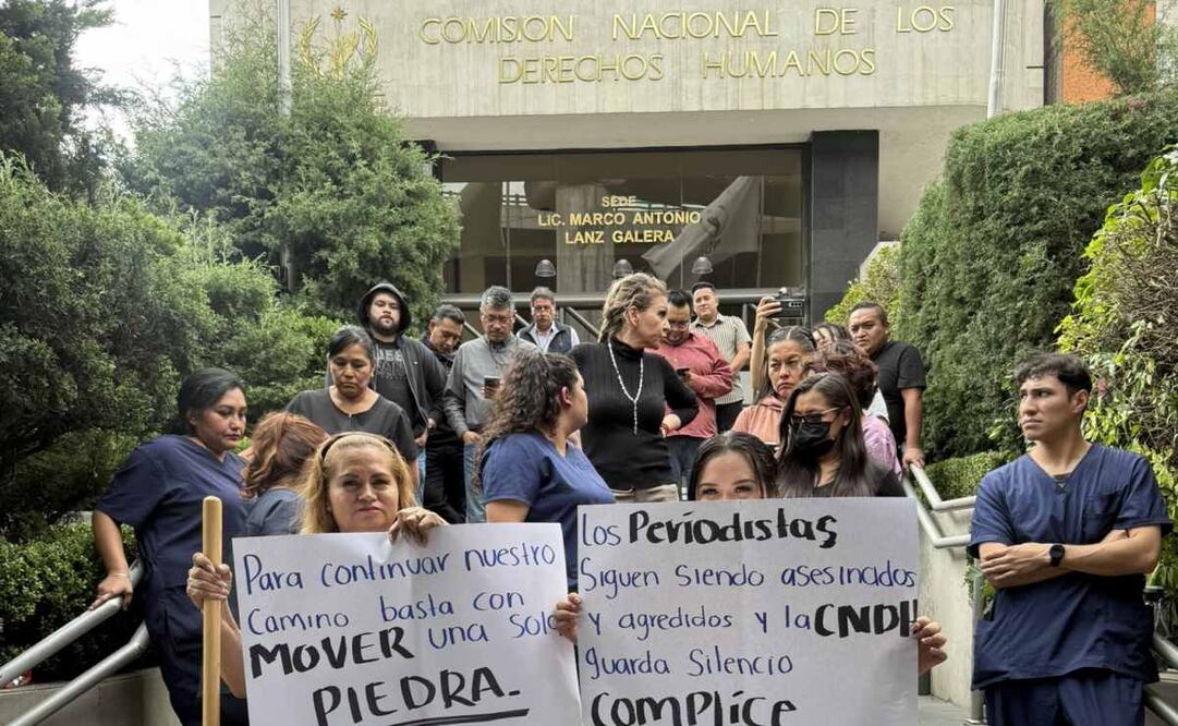 Ceci Flores en el intento de toma de instalaciones de la CNDH. Foto: Especial