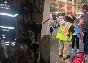 Evacúan a 30 personas por flamazo en domicilio de la colonia Guerrero, en la Cuauhtémoc; hay un lesionado