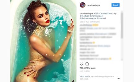 Cara Delevingne comparte foto en tina de baño