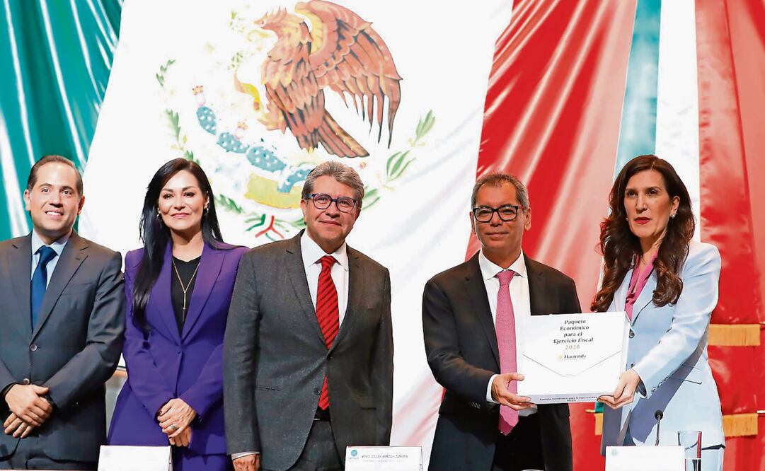 El lunes 8 de septiembre, el titular de Hacienda, Edgar Amador, entregó el paquete económico 2026 a la Cámara de Diputados. Foto: Especial