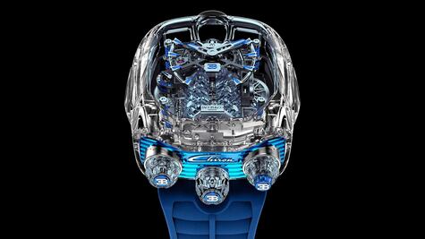 Bugatti lanza exclusivo reloj de 6 millones de pesos con réplica funcional de su motor