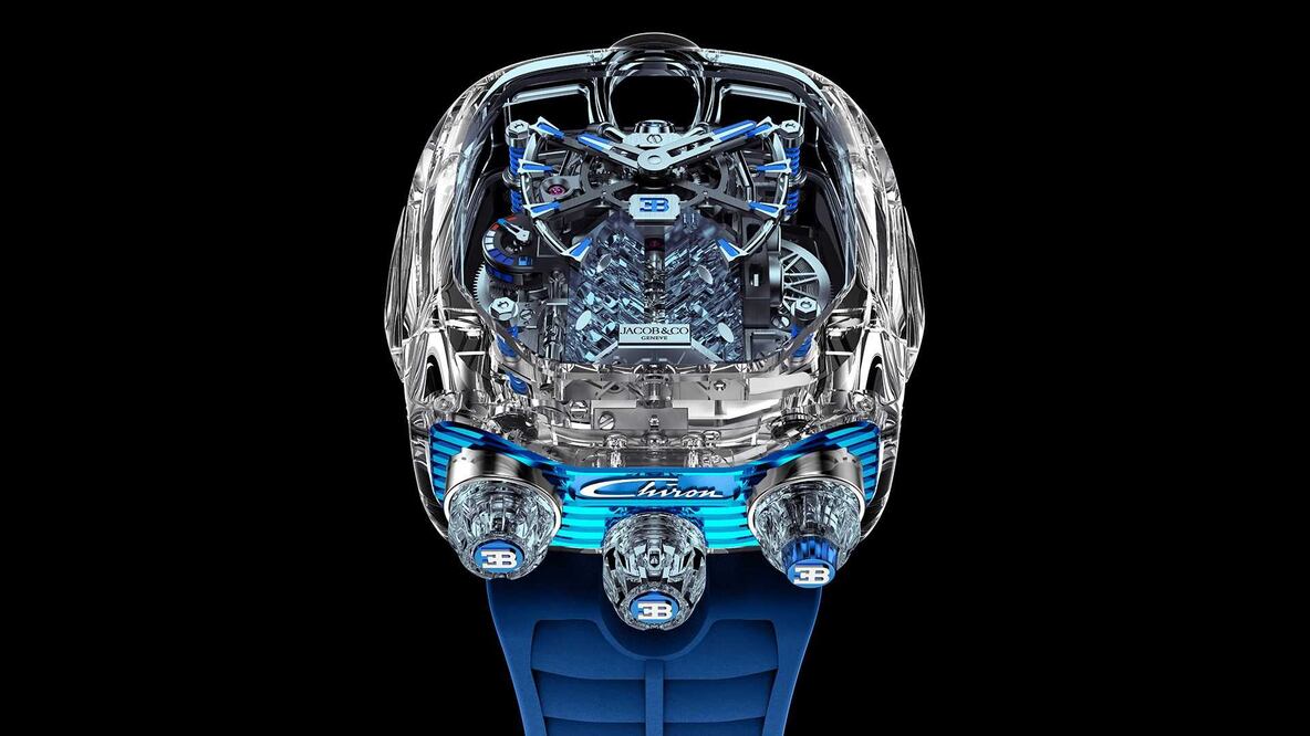 Bugatti lanza exclusivo reloj de 6 millones de pesos con réplica funcional de su motor