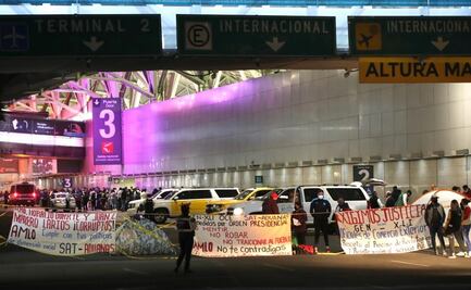 Supera las 12 horas el bloqueo en accesos de la Terminal 1 del AICM 
