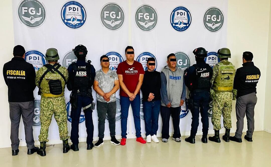 Aprehenden a cuatro hombres por posibles labores de halconeo en Temascalcingo y Acambay, Edomex. Foto: Especial